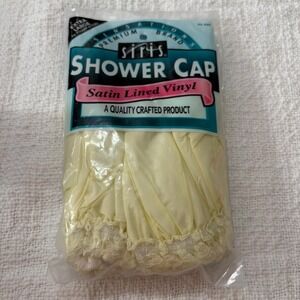 Siris Shower Cap XL Size for Fuller Styles Sensation Satin Lined Vinyl 1-pk NIP